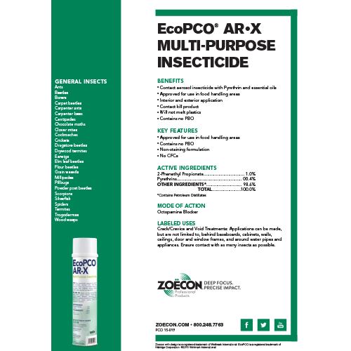 EcoPCO Ar-X Multi-Purpose Insecticide Fact Sheet