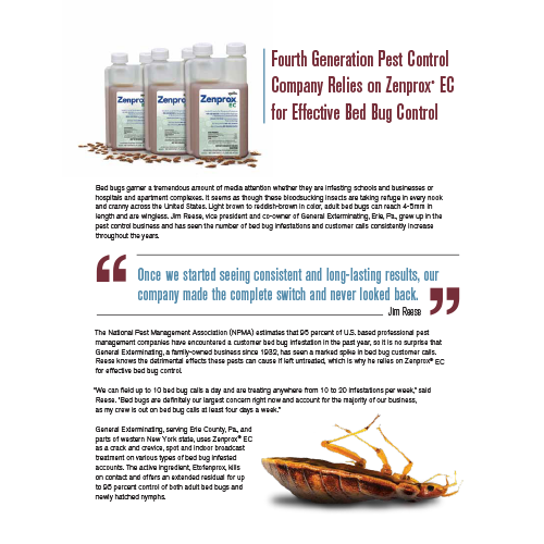Zenprox EC Bed Bug Testimonial 